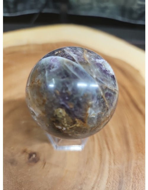 Load image into Gallery viewer, Chevron Amethyst. .66lbs 56mm. W/Stand
