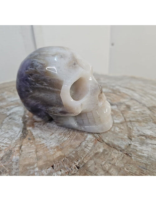 Load image into Gallery viewer, 2.2LB Natural Amethyst Hand carved Skull Quartz Crystal Spiritual Jewel
