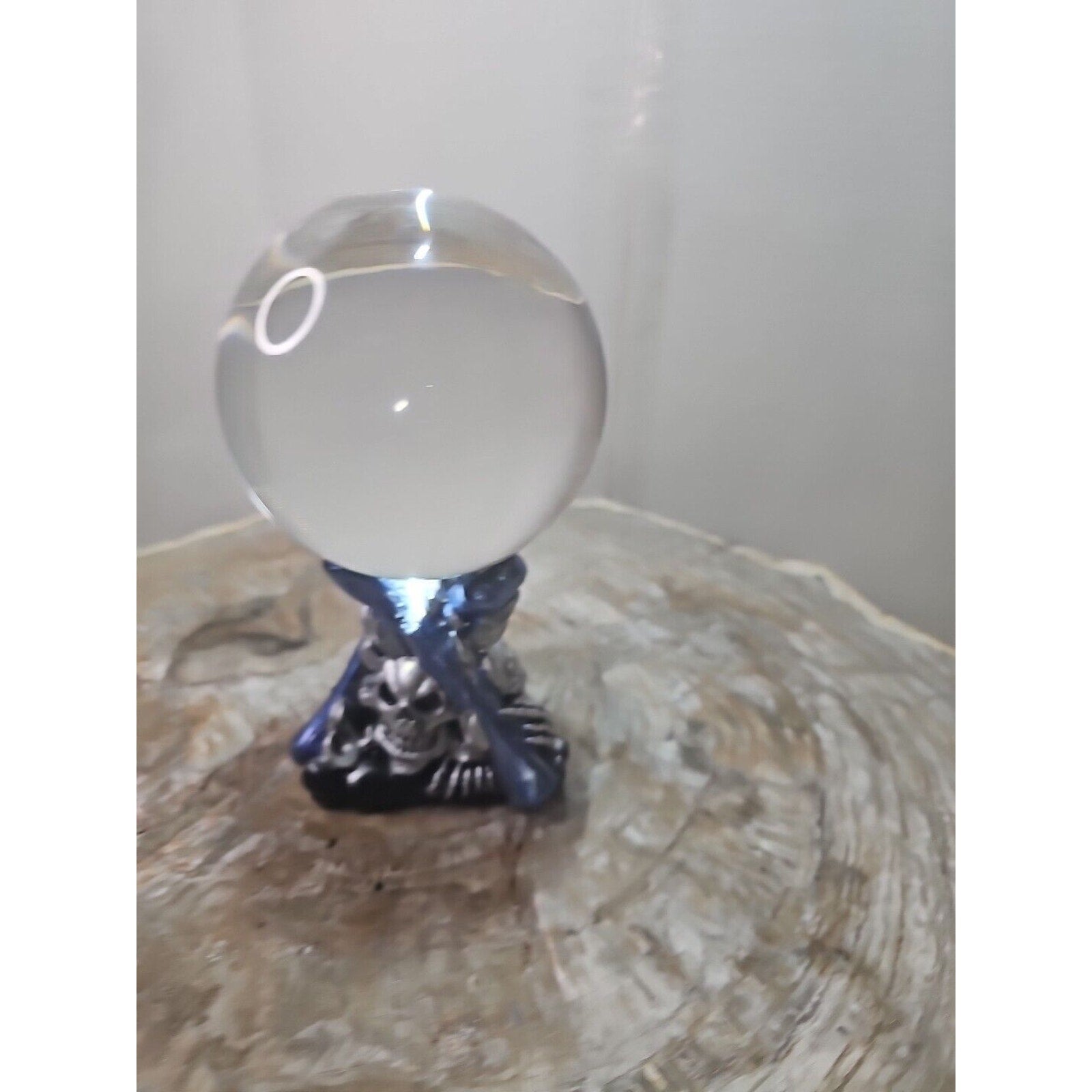 100mm K9 Clear Photography Crystal Ball Sphere Decoration Lens Photo + Stand