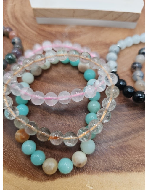 Load image into Gallery viewer, Natural Quartz Crystal Bracelets Lot 7pcs
