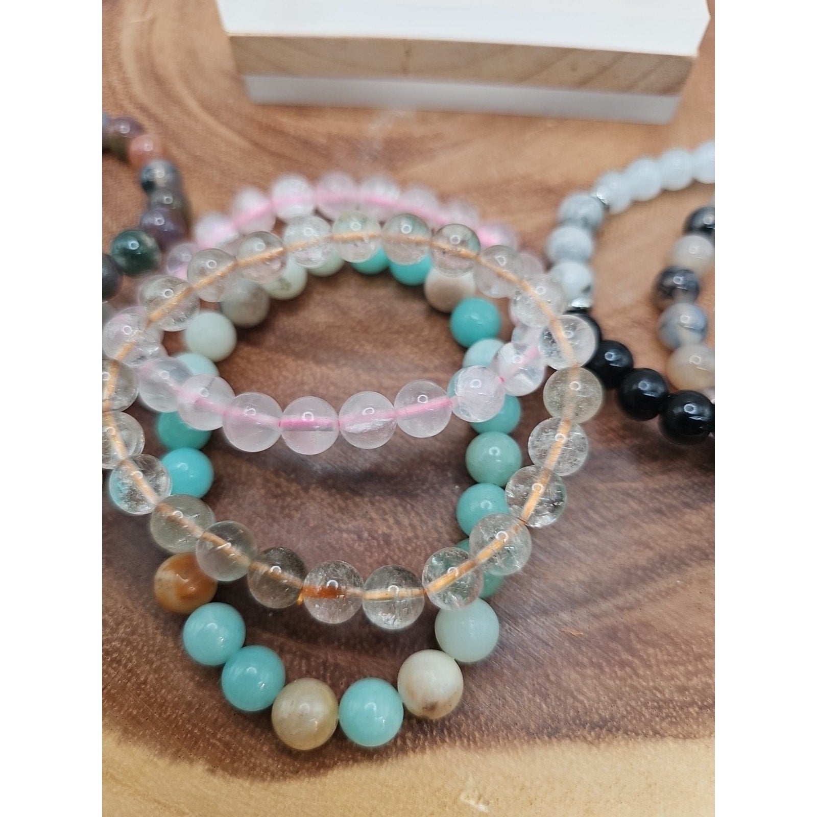 Natural Quartz Crystal Bracelets Lot 7pcs