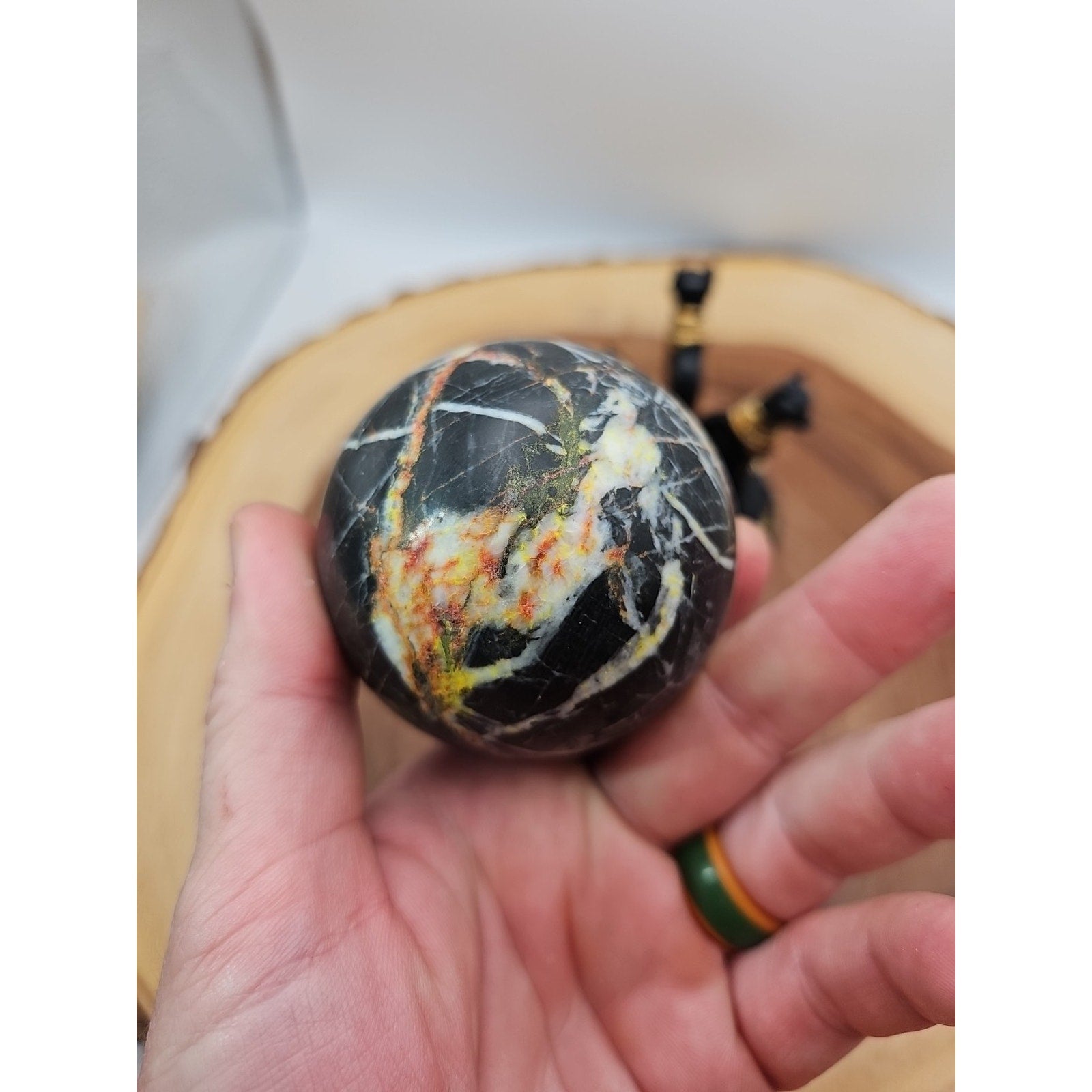 Ocean Jasper Sphere .79lbs W/Stand