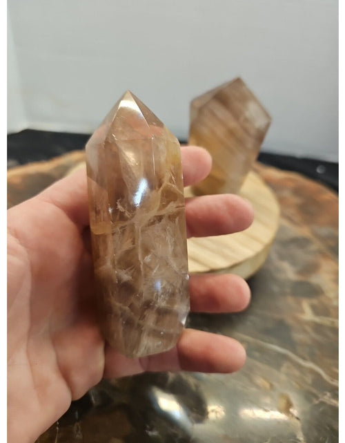 Load image into Gallery viewer, 2Pcs Natural Rainbow Fluorite Quartz Crystal Point Tower Polished Healing
