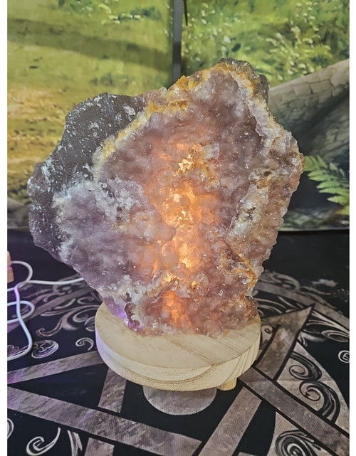 Load image into Gallery viewer, 11.9LB Natural fluorite quartz crystal Cluster specimen W/led Back Light Stand
