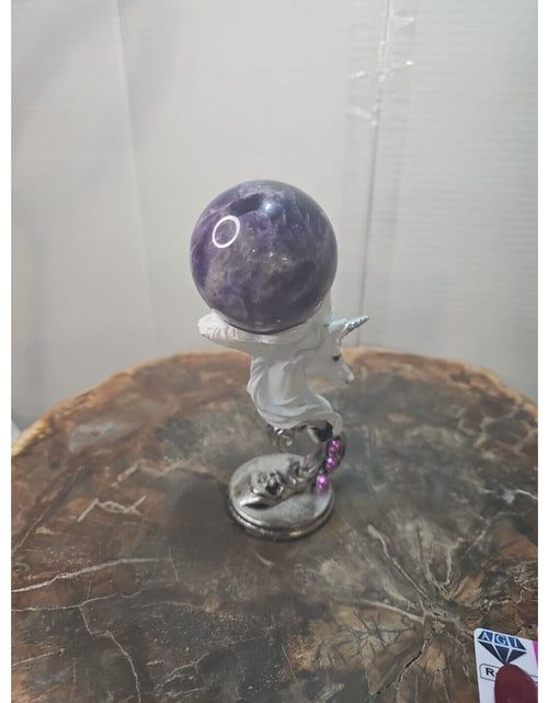 Load image into Gallery viewer, 330G Natural Dream Amethyst Quartz Crystal Sphere Ball Healing W/Stand
