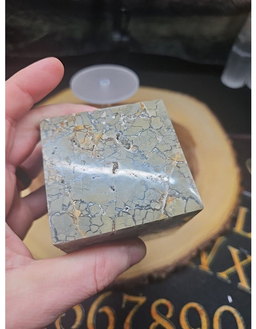 Load image into Gallery viewer, 1.87LB 1Pcs Natural Ocean Jasper Onyx Quartz Crystal Geode Square Heptahedron
