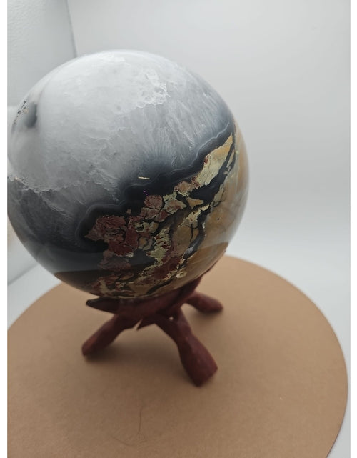Load image into Gallery viewer, 12.1LB Natural volcano Agate Quartz sphere Crystal Ball Mineral specimen Healing
