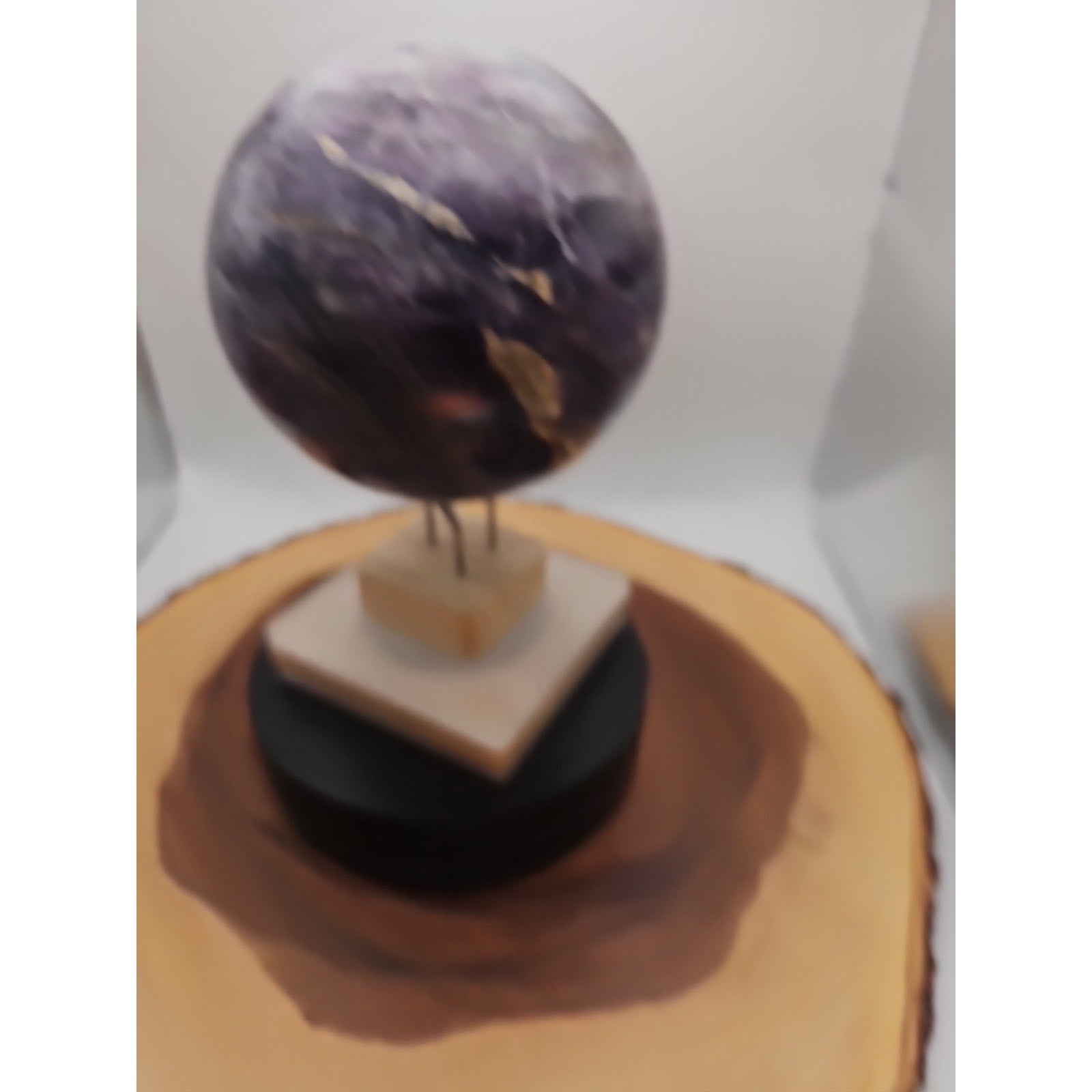 6.4" Natural Rainbow Fluorite Quartz Crystal Sphere