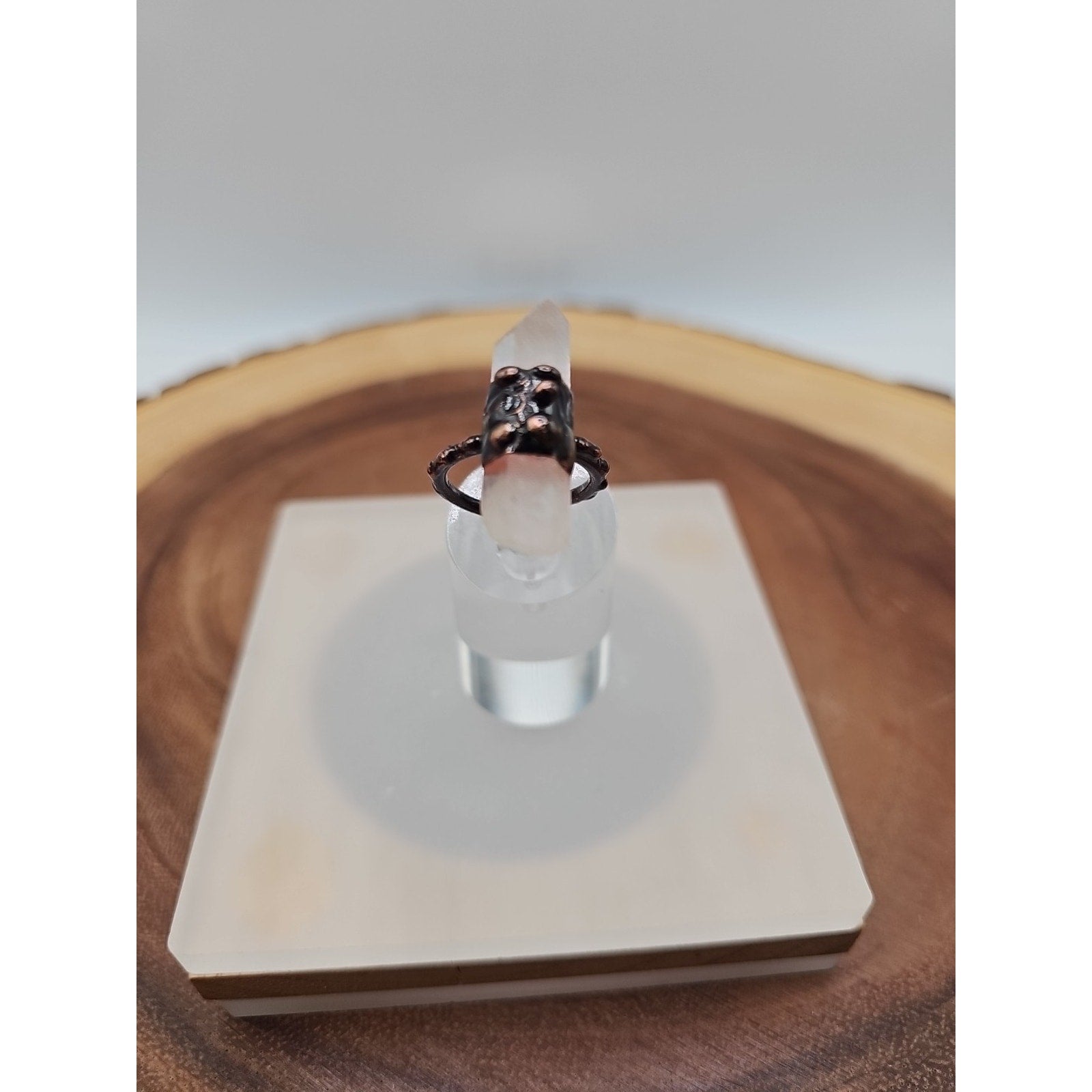 Adjustable Quartz Crystal Ring