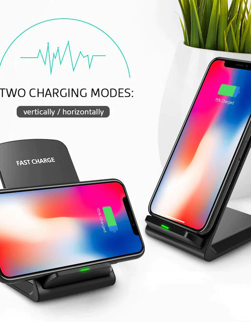 Load image into Gallery viewer, Qi Wireless Fast Charger Charging Pad Stand Dock For Samsung Galaxy iPhone Phone
