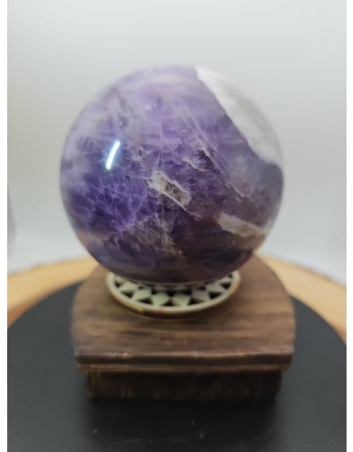 Load image into Gallery viewer, 1.27LB Natural Dream Amethyst Quartz Crystal Sphere Ball Healing
