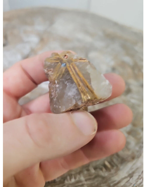 Load image into Gallery viewer, RARE NATURAL Golden Hair Rutilated Quartz Crystal Specimen
