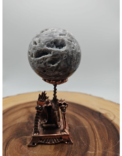 Load image into Gallery viewer, Druzy Ocean Jasper Sphere 62mm With Stand
