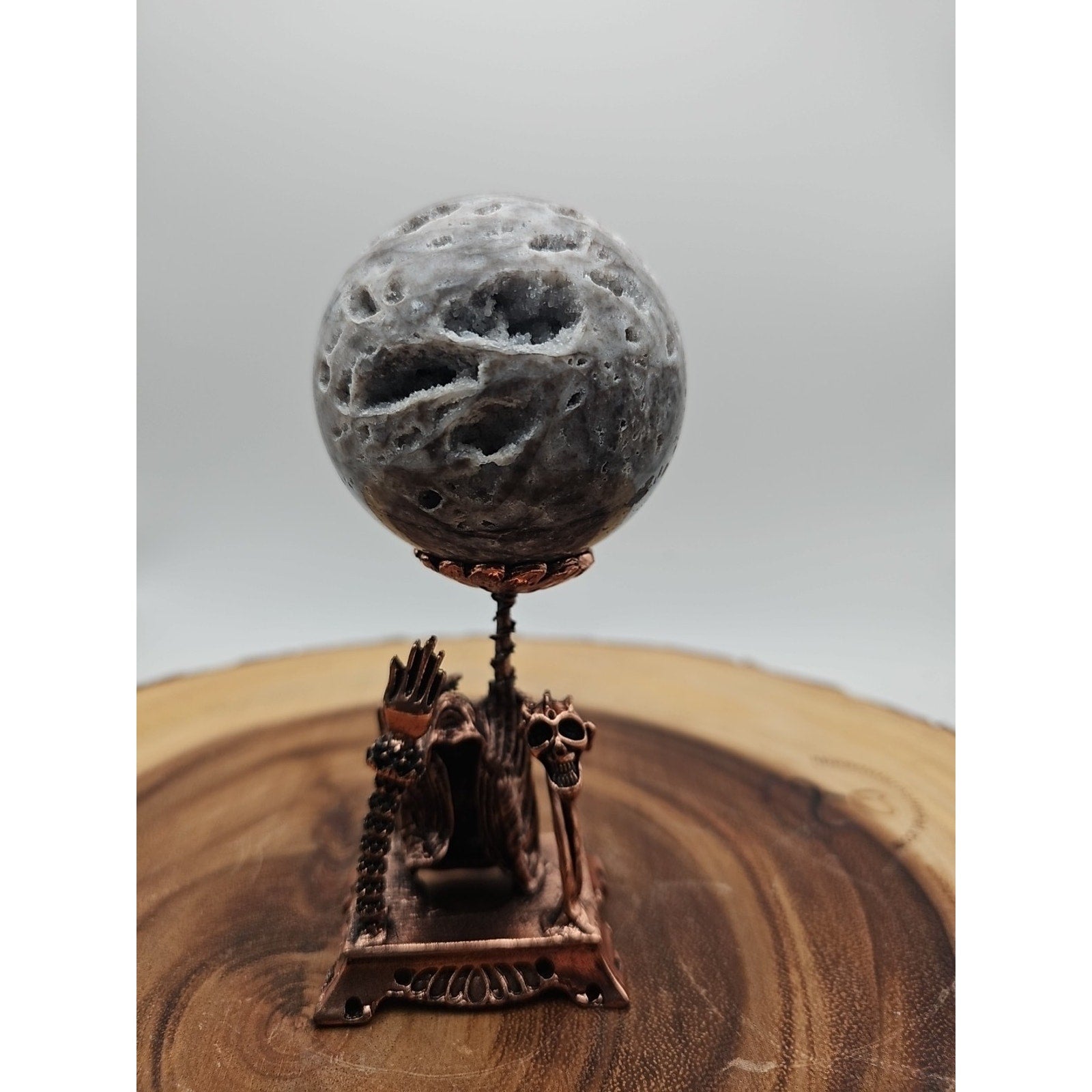 Druzy Ocean Jasper Sphere 62mm With Stand