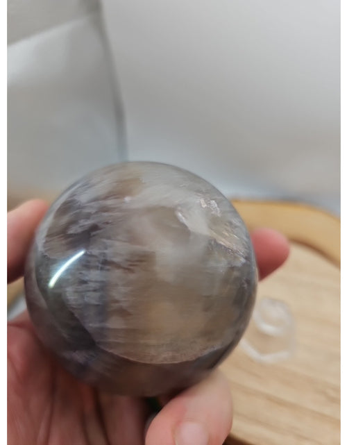Load image into Gallery viewer, 1.30lb Natural Rainbow Fluorite Quartz Crystal Sphere Ball Polished
