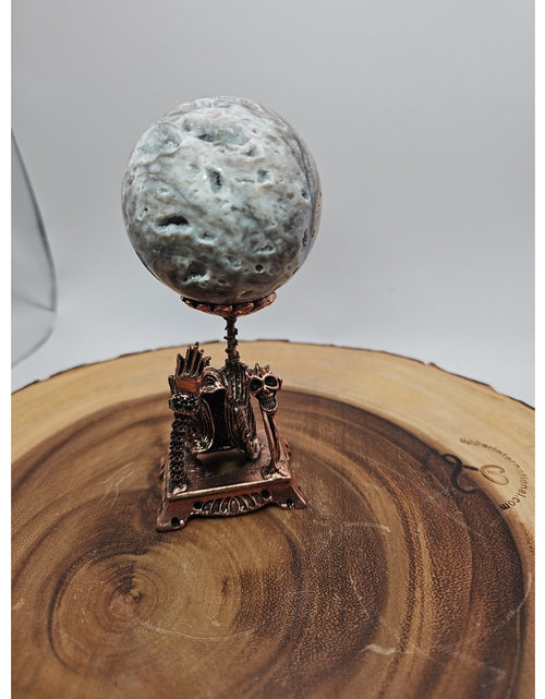Load image into Gallery viewer, Druzy Ocean Jasper Sphere 62mm With Stand
