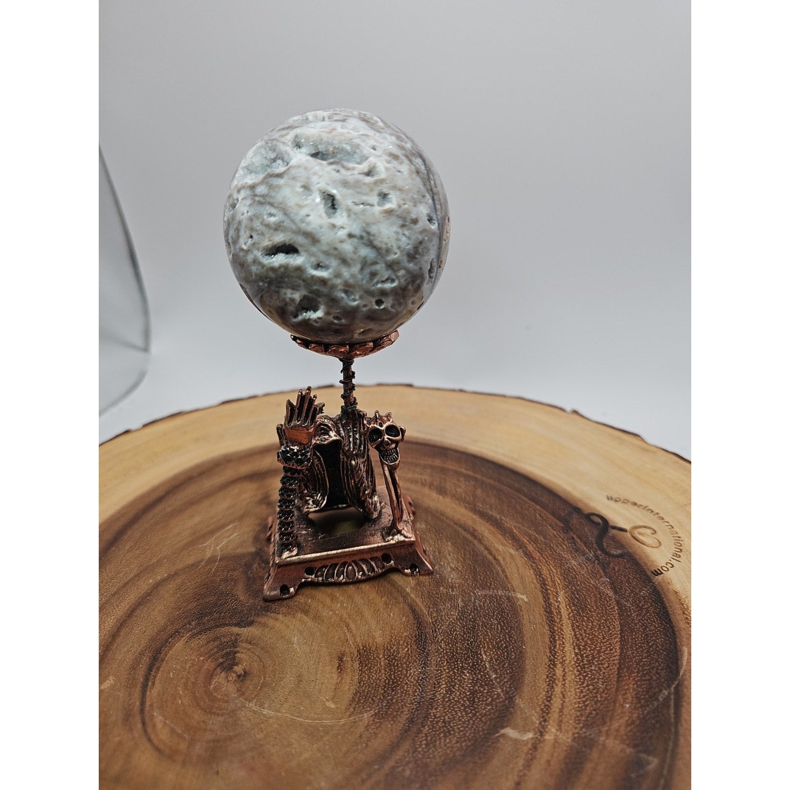 Druzy Ocean Jasper Sphere 62mm With Stand