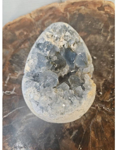 Load image into Gallery viewer, 4.61lbs Natural Baby Blue Celestite Quartz Crystal Geode Cluster Points Brazil
