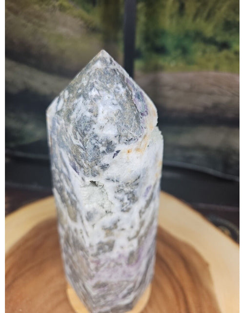 Load image into Gallery viewer, 3.41LB 1Pcs Natural Rainbow Fluorite Quartz Crystal Point Tower Polished Healing

