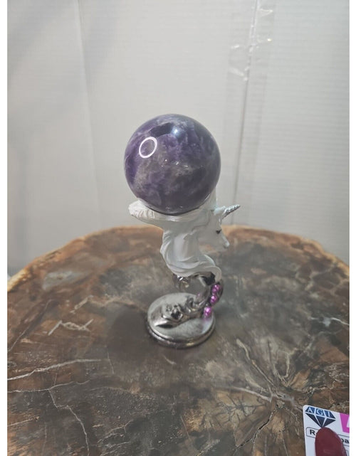 Load image into Gallery viewer, 330G Natural Dream Amethyst Quartz Crystal Sphere Ball Healing W/Stand
