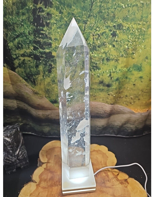 Load image into Gallery viewer, 7.86lbs  16in Smelting Quartz Tower W/Led Stand
