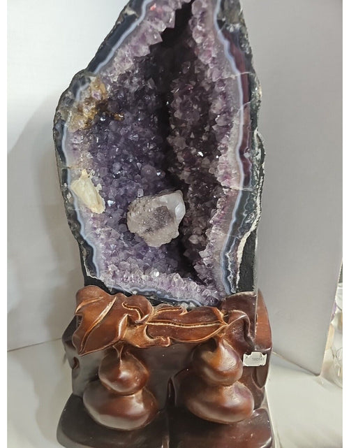 Load image into Gallery viewer, 31.42LBNatural amethyst geode quartz cluster crystal specimen healing +stand
