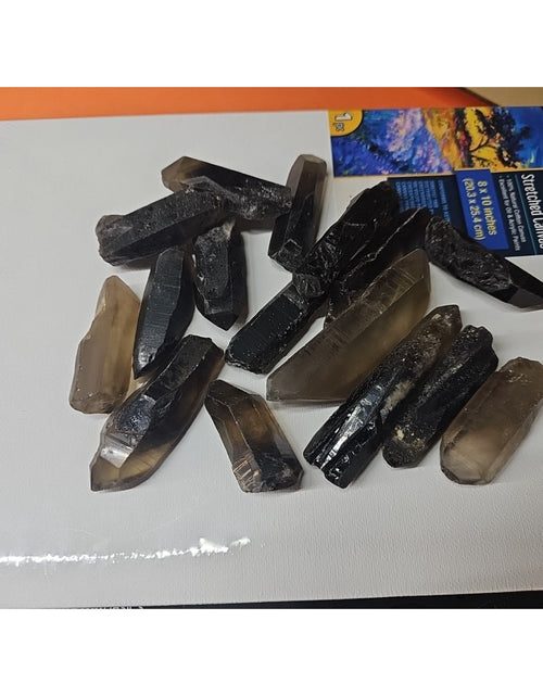 Load image into Gallery viewer, 1lb Natural Raw smokey Clear Quartz Crystal Points Original Brazil

