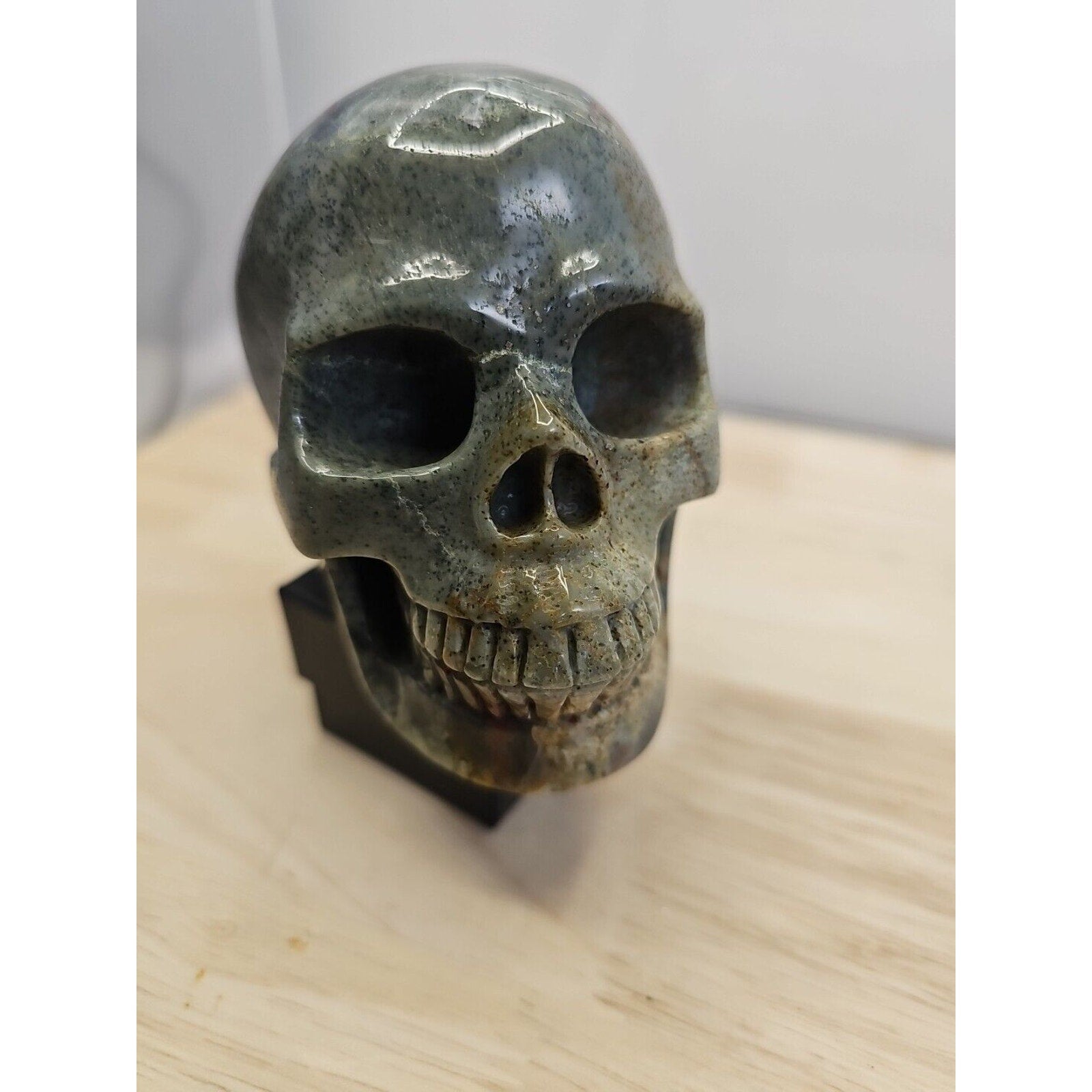 African Blood Skull Hand Carved. 1.56lb