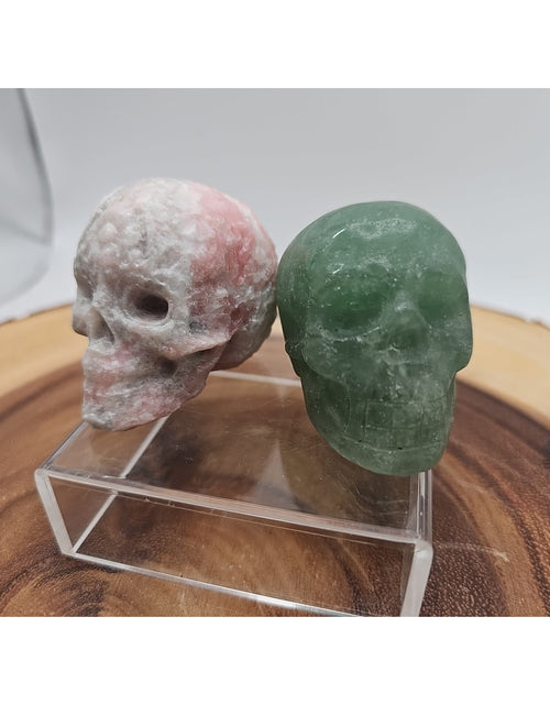 Load image into Gallery viewer, Pink Opal &amp;Fluorite Skulls. .60lb 49mm
