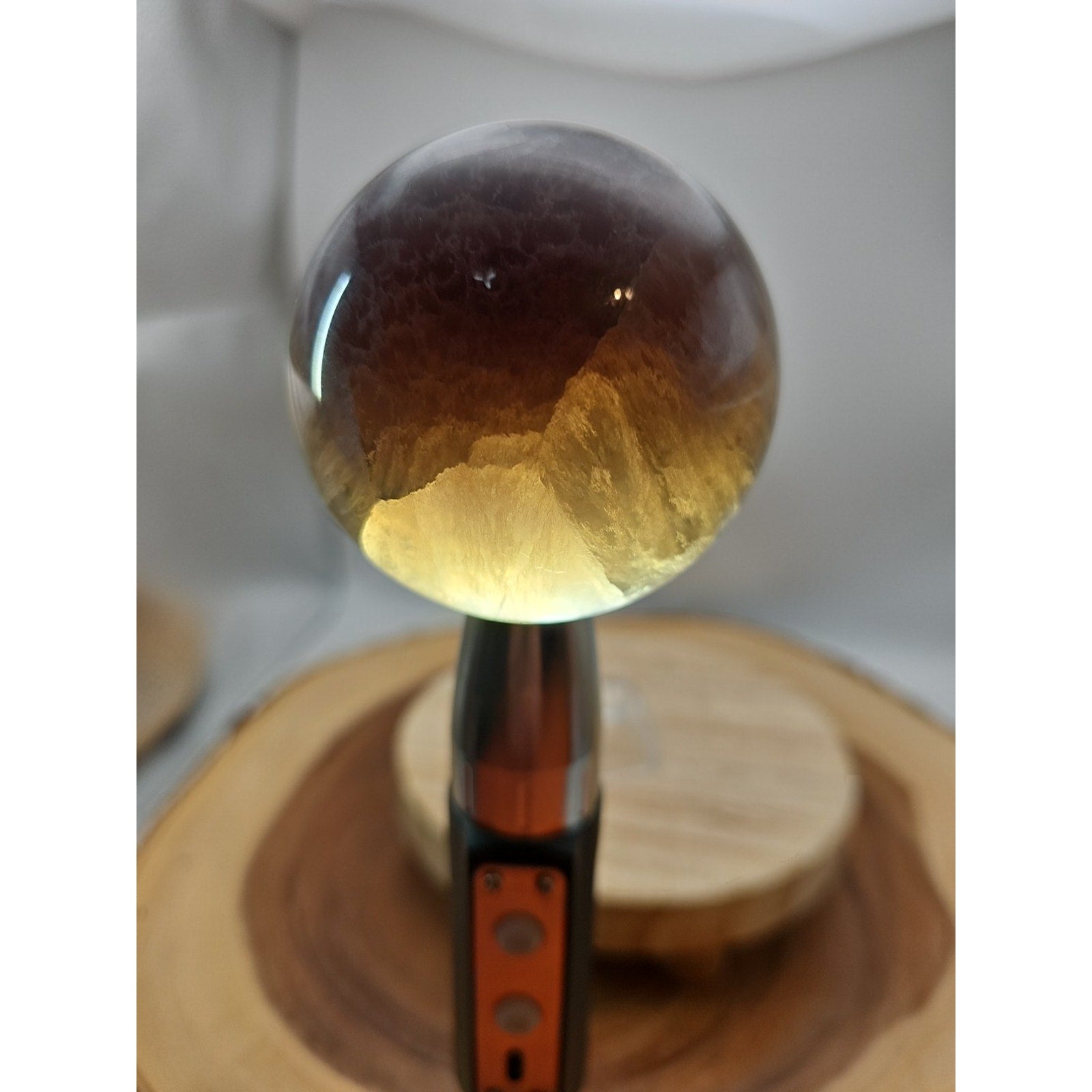 1.30lb Natural Rainbow Fluorite Quartz Crystal Sphere Ball Polished