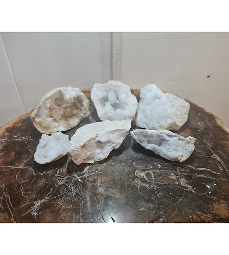 6pcs 2.72lbs Lot Geode Crystal Moroccan Quartz