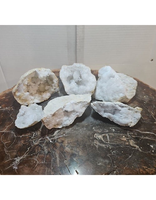 Load image into Gallery viewer, 6pcs 2.72lbs Lot Geode Crystal Moroccan Quartz
