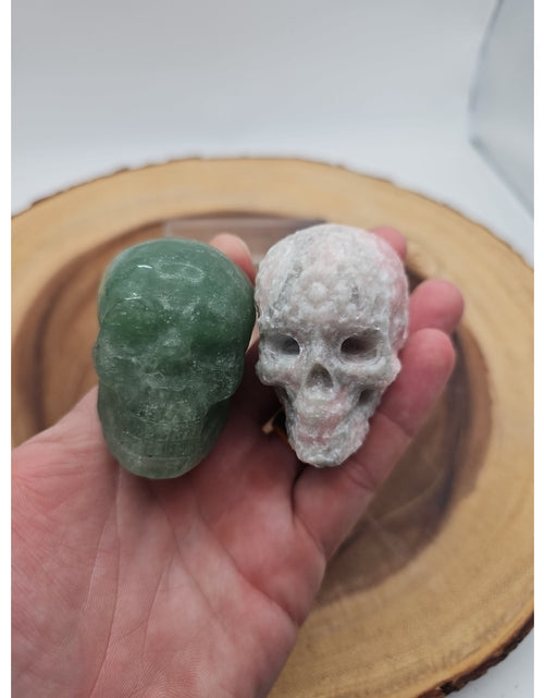 Load image into Gallery viewer, Pink Opal &amp;Fluorite Skulls. .60lb 49mm
