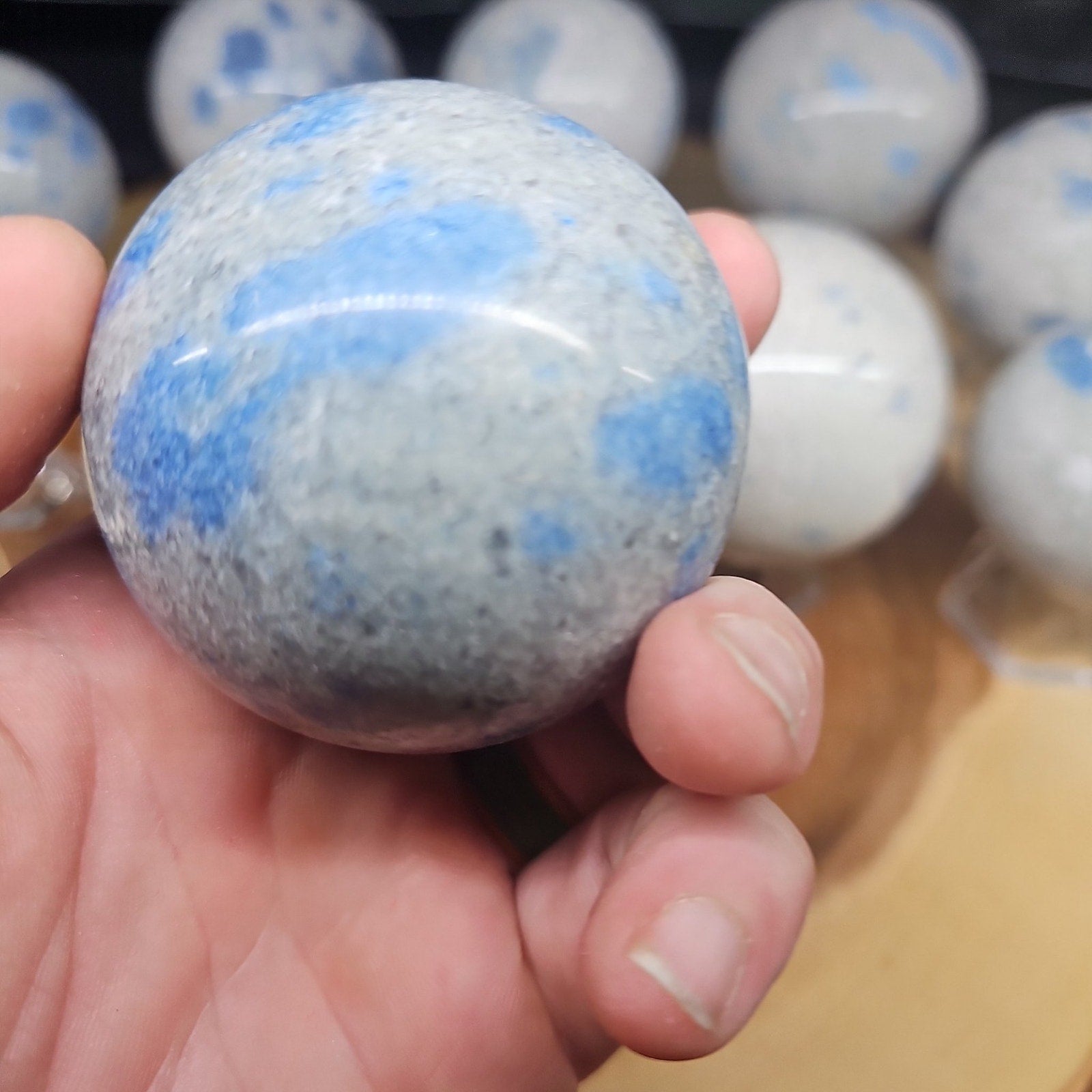 Lazurite Crystal Quartz sphere