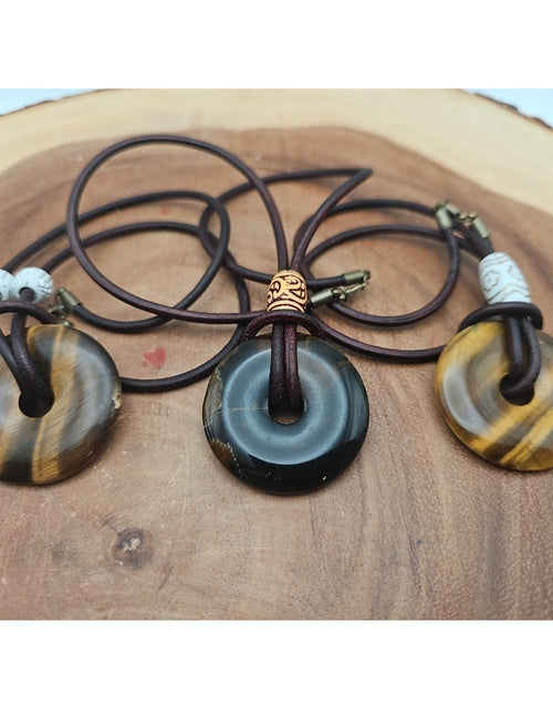 Load image into Gallery viewer, Tigers Eye Necklace 16in 1each Handmade To Order
