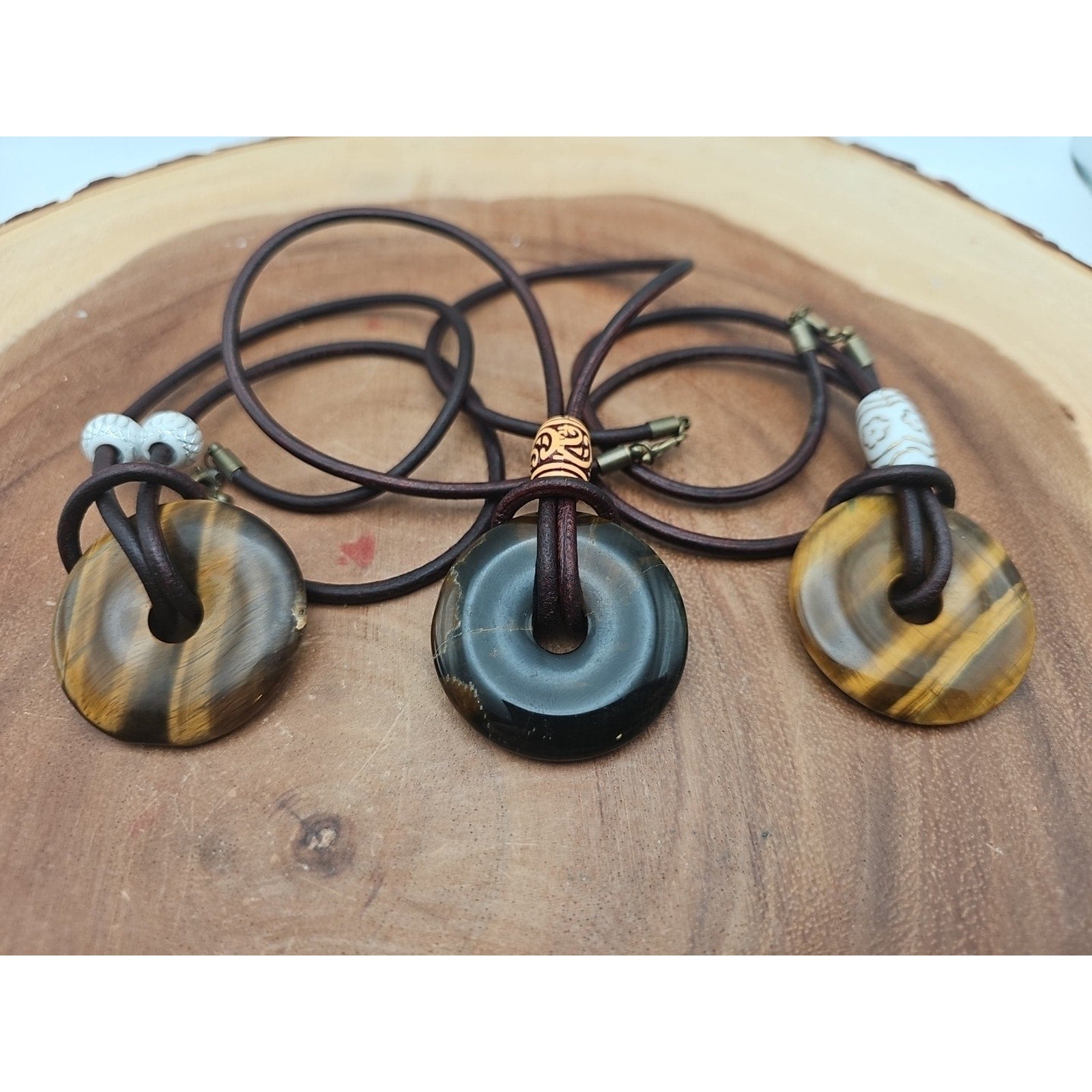 Tigers Eye Necklace 16in 1each Handmade To Order