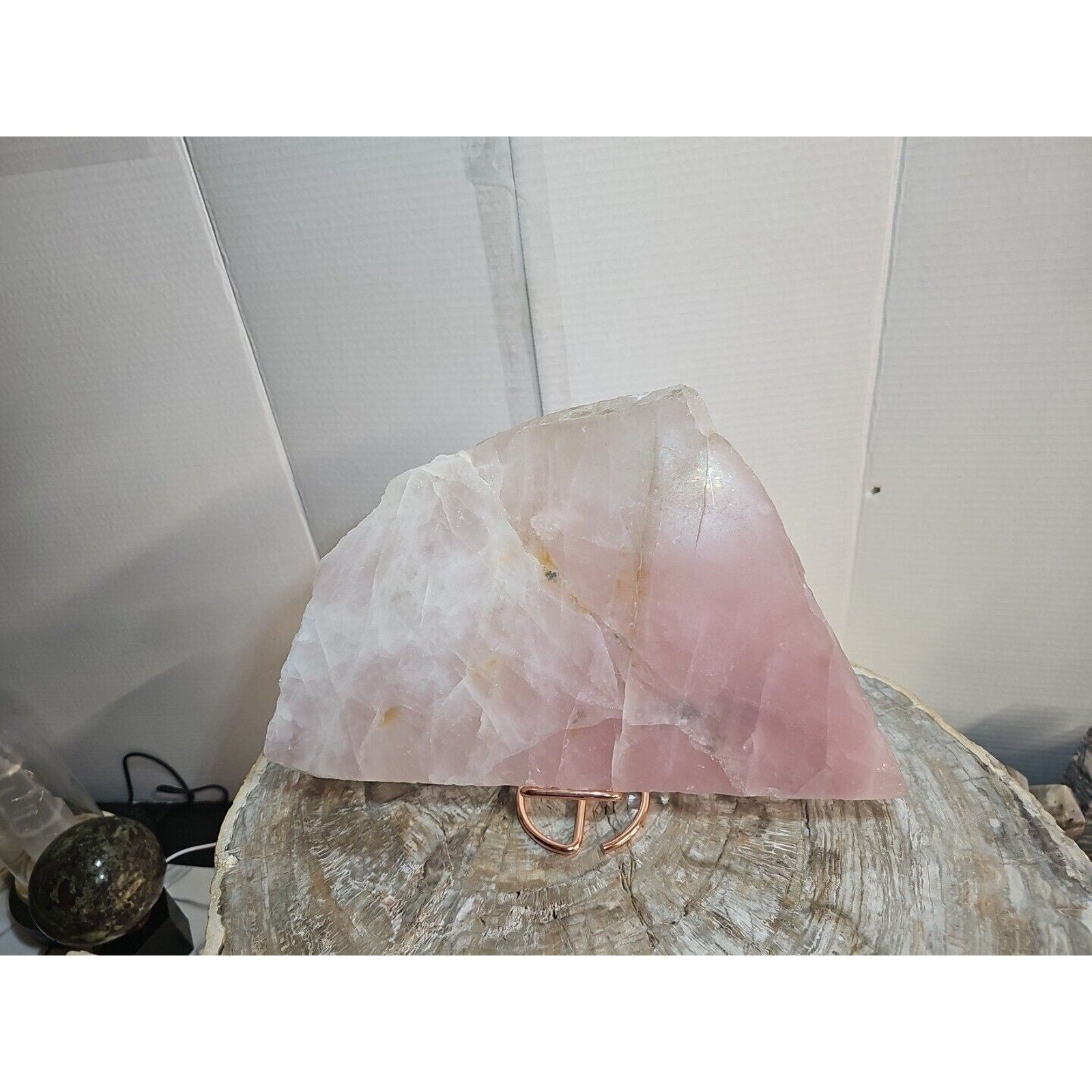 5.72LB Natural Rose Quartz Crystal Pink Crystal Stone slices Healing