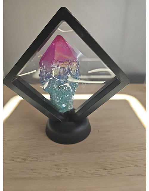 Load image into Gallery viewer, 121g 1ea Rainbow Aqua Aura Quartz Crystal Cluster Points Titanium Coating
