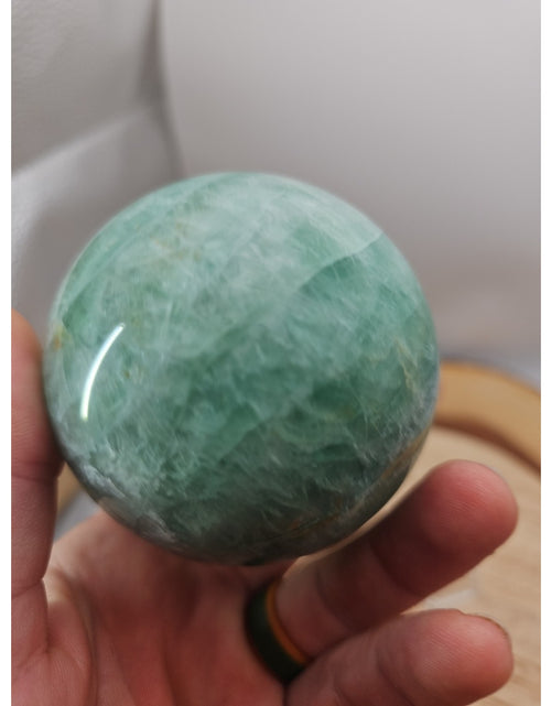 Load image into Gallery viewer, 1.43lb Natural Rainbow Fluorite Quartz Crystal Sphere Ball Polished
