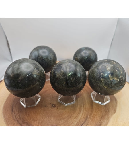 1LB 1Pcs Natural Rainbow Labradorite Crystal Sphere Ball Polished w/stand