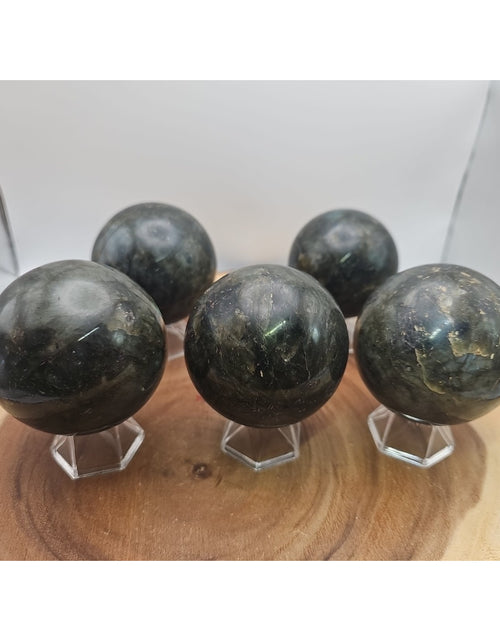 Load image into Gallery viewer, 1LB 1Pcs Natural Rainbow Labradorite Crystal Sphere Ball Polished w/stand
