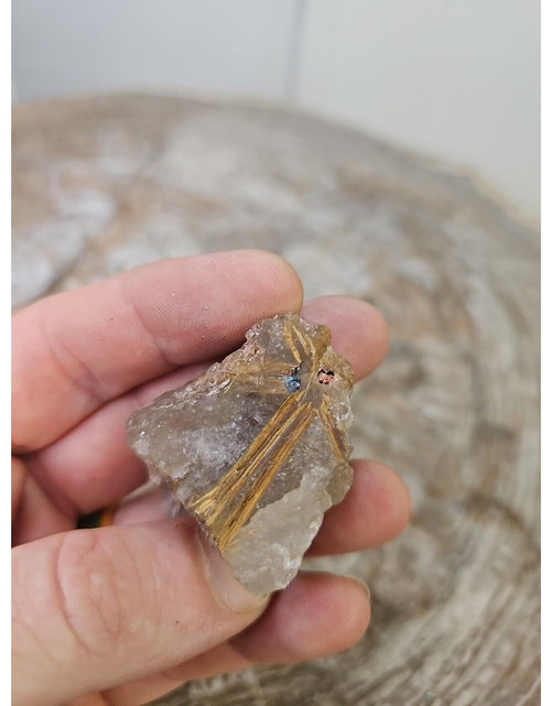 Load image into Gallery viewer, RARE NATURAL Golden Hair Rutilated Quartz Crystal Specimen
