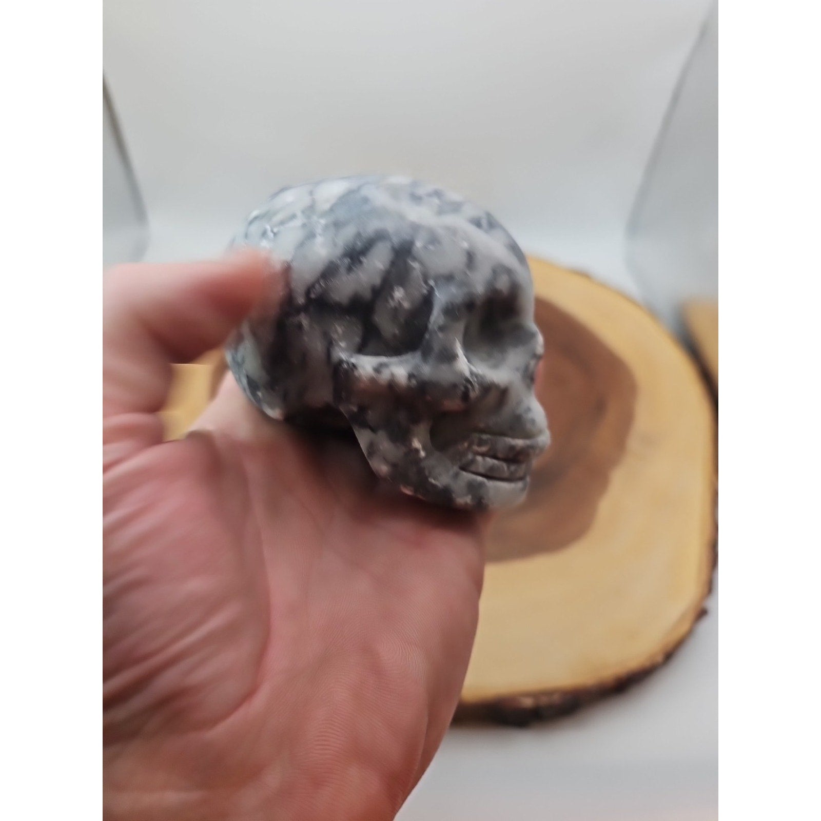 1.20lb Natural Jasper Calcite Skulls Crystal Carving Mixed Stones Healing