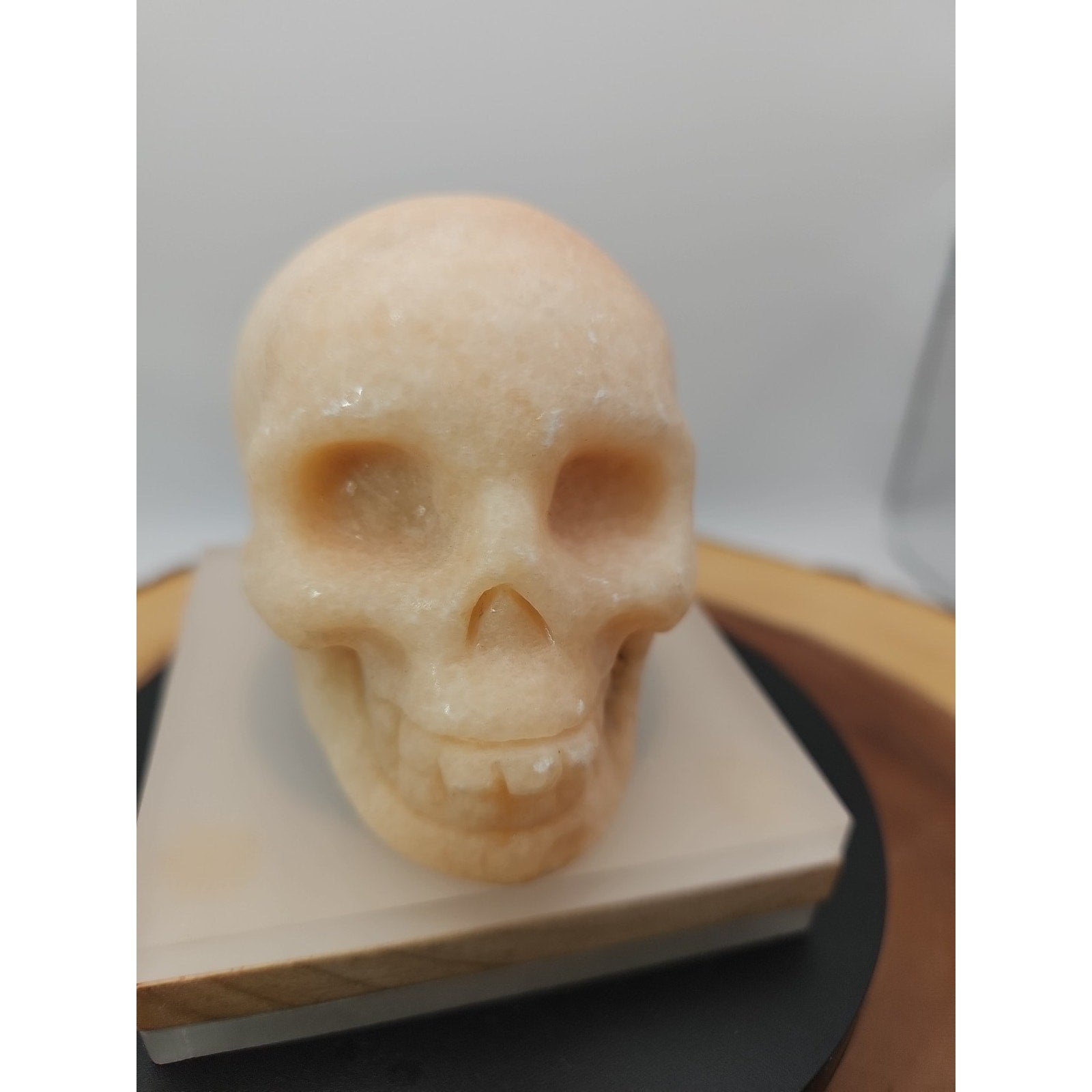1.56 Natural sunstone Skull Crystal Carving Mixed Stones Healing