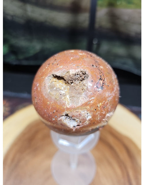 Load image into Gallery viewer, .74LB Natural Vesuvianite Agate Carnelian Crystal Geode Sphere Ball Healing
