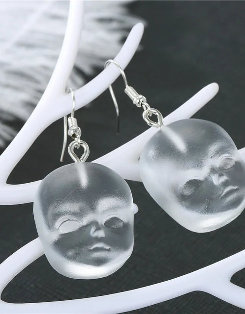 Load image into Gallery viewer, Handmade Angel Face Resin Dangle Earrings: Creative Jewelry Gift
