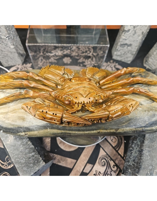 Load image into Gallery viewer, 9.44LB Natural Mao Gong shi crab skull hand carved crystal specimen healing
