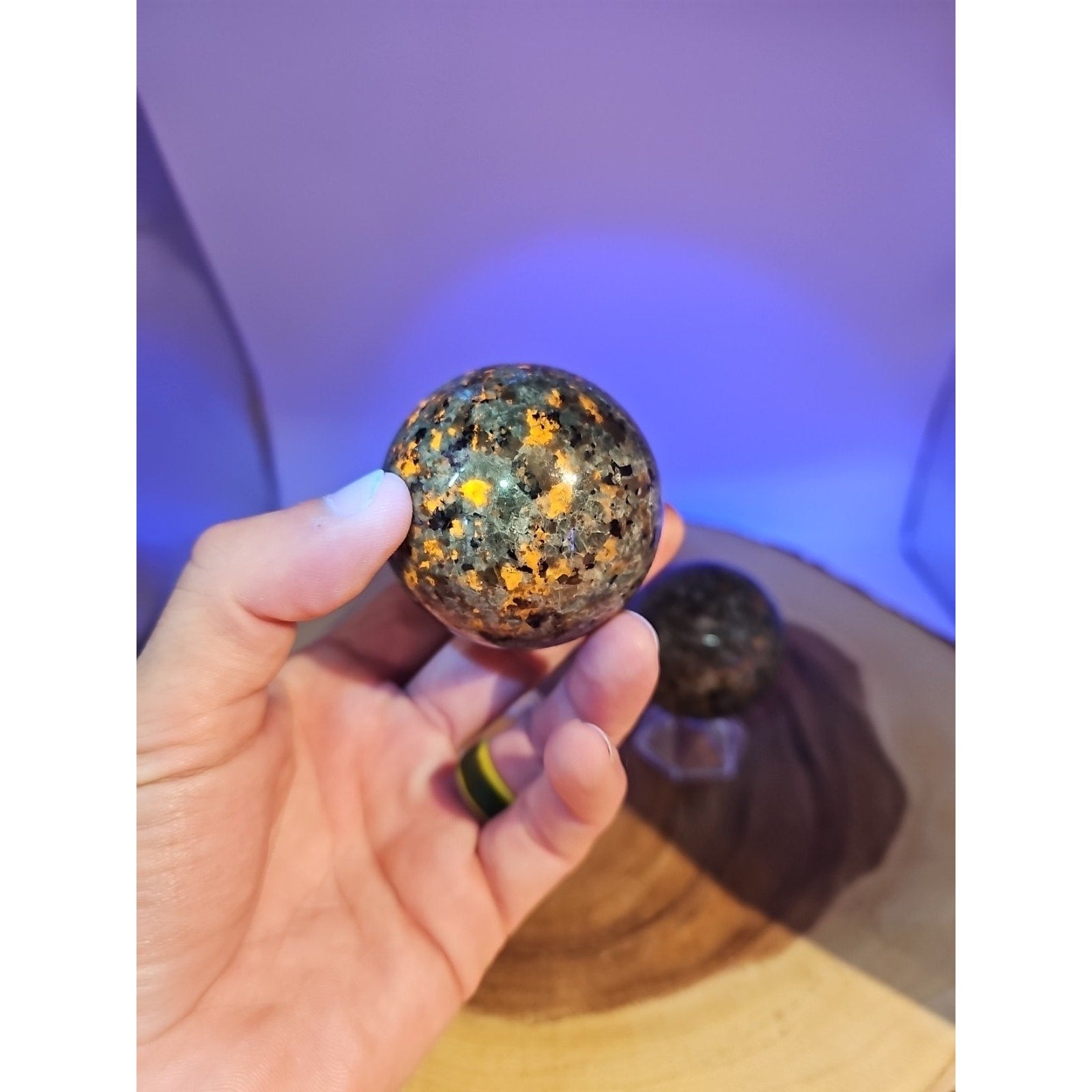 Yooperlite Stone Sphere 55mm 1 Each