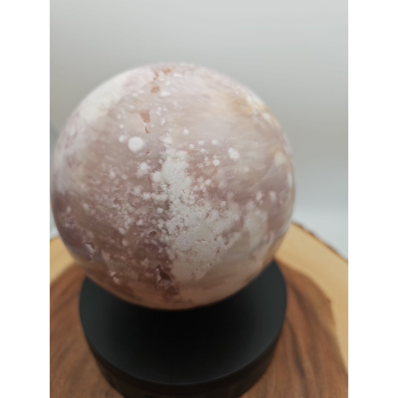 6.55lbs Natural Cherry Blossom Agate Sphere Quartz Crystal Ball