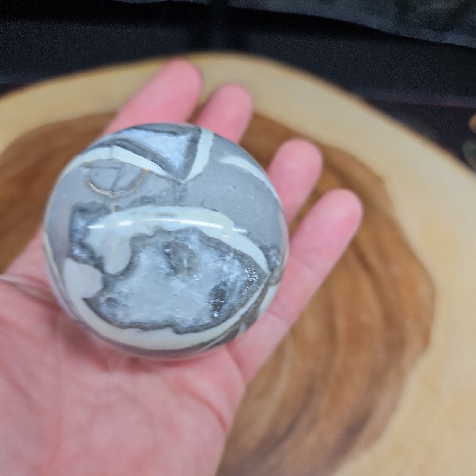 1000 Eye Ocean jasper quartz sphere
